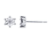 Orecchini Gazzola Gioielli Solitario fanuk 6 GRIFFES 50/50 in Oro bianco Diamante 0.02 Ct EAOX9590-NG - EAOX9590-NG